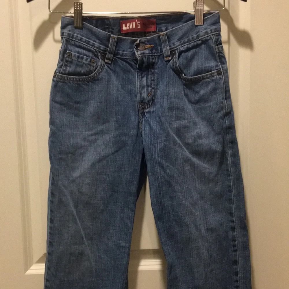 Levi’s 550 Red Label boys distressed denim Jeans relaxed fit Size 10 Reg 25x25